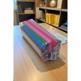 Mikasso Pembe, Şeffaf Pvc Kalem Kutusu Tek Bölmeli Şeffaf Kalemlik Pembe Renkli Kalemlik Plastik Pembe - Çok Renkli