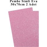 Mikasso Pembe Simli Eva 50X70 cm 2 Adet Simli Eva Süngeri Okul Kreş Anasınıfı Elişi Etkinlikleri - Çok Renkli