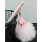 Mikasso Pembe Süslü Peluş Bebekli 0.7 Uçlu Kalem Pembe - Çok Renkli