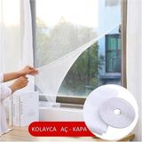 Mikasso Pencere Sinekliği Tak Çıkar Tül Kesilebilir Cırt Bantlı 100X150 cm Tül