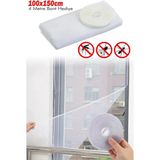 Mikasso Pencere Sineklik Kolay Kesilir Cırt Yapışkanlı Sineklik 100X150CM 4 Metre Bant Dahil Beyaz KF010 Gor