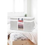 Mikasso Pencereli Yastık Hurcu, Yastık Havlu Kıyafet Çamaşır Hurcu Düzenleyici 75X40X40CM Kumaş 75 x 40 Beya
