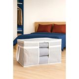 Mikasso Pencereli Yastık Yorgan Hurcu 75 x 40 x 40 cm Mika 75 x 40 Gri Tr