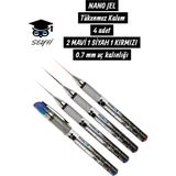 Mikasso Pensan Nano Gel 4'lü Set 0.7 mm Tükenmez Kalem Imza Kalemi Türk Malı 4 Adet Çok Renkli