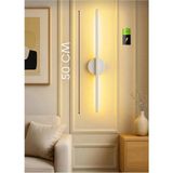 Mikasso Pilli Beyaz Kasa 50 cm Gün Işığı LED Duvar Aplik Modern Dekoratif LED (1 Adet) Alüminyum Beyaz - Çok Renkli