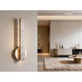 Mikasso Pilli Elmas Işıltısı Modern Gold Duvar Aplik DZ-04GOLD-DUVARTIPI-PİLLİ Akrilik Altın - Çok Renkli