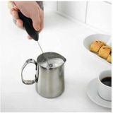 Mikasso Pilli Mini Mixer Kahve Süt Köpürtücü Karıştırıcı Cappuccino Mixer Metal Beyaz