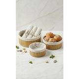 Mikasso Pinterest Stil Bohem Iskandinav Serisi 3’lü Bambu Banyo Seti - Organizer Sepet Bambu Çok Renkli