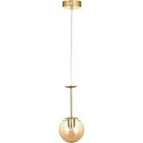 Mikasso Pinza Tekli Bal Camlı Salon Oturma Odası Modern Avize - (Gold Kaplama) Metal 1 E27 Sarı Salon / Otur - Çok Renkli