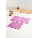 Mikasso Pırlanta Lila 2'li Banyo Paspası Polyester Kalın (12 mm +) Mor - Çok Renkli