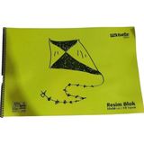 Mikasso Plastik Islanmaz Yırtılmaz Kapak 15 Yaprak Resim Defteri 35X50 Yumuşak Spiralli Çizgisiz Büyük Boy S - Çok Renkli
