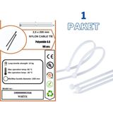 Mikasso Plastik Kablo Bağı Kelepçesi Cırt 2,5 x 200 mm (100 Adet) - Çok Renkli