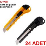 Mikasso Plastik Makas Maket Bıçağı Falçata Geniş Büyük Boy (24 Adet) 1.5 x 10
