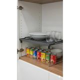 Mikasso Plastik Metal Ayaklı Dikdörtgen Mini Raf Düzenleyici Organizer Antrasit Belirtilmemiş Gri Tr