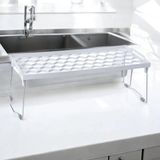 Mikasso Plastik Metal Ayaklı Dikdörtgen Mini Raf Düzenleyici Organizer Plastik Beyaz Tr