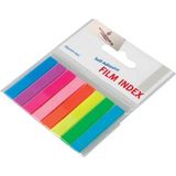 Mikasso Plastik Şeffaf Index Film Işaret Bantı 8 Renk x 20 Şer Adet 160 Parçalı Yapışkanlı Not Kağıdı - Çok Renkli