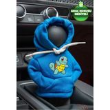 Mikasso Pokemon Squirtle Mavi Vites Hoodie Araç Vites Kıyafeti Vites Poları Oto Aksesuarı Vites Topuzu - Çok Renkli