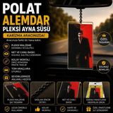 Mikasso Polat Alemdar Pleksi Araç Ayna Süsü Dikiz Aynası Dekoratif Oto Aksesuarı 1 Adet - Çok Renkli