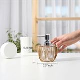 Mikasso Pompalı Küçük Sabunluk, Mutfak ve Banyo Için Şeffaf Sıvı Sabunluk Plastik Ekru - Çok Renkli
