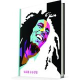 Mikasso Pop Art Bobmarley Sert Düz Çizgili 96 Yaprak Belirtilmemiş Beyaz Okul Defterleri A4 - Çok Renkli