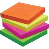 Mikasso Postit Yapışkanlı Kağıt 4 Adet Karışık Renkler Yapışkanlı Not Kağıdı - Çok Renkli