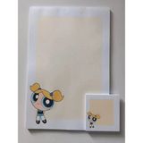 Mikasso Powerpuff Girls A4 Büyük Boy ve Kare Küçük Boy 2 Adet Defter Çek Kopart Tutkallı Sarı Sert Düz Çizgi - Çok Renkli