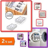 Mikasso Pratik 12 Bölmeli Çekmece Düzenleyici + Ayakkabı Yıkama Filesi - Kapak Bağlamalı - 2li Set X3N0R8 El