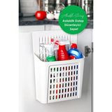 Mikasso Pratik Çok Amaçlı Askılı Dolap Içi Deterjanlık Asılabilir Dolap Düzenleyici Sepet - 1 Adet Plastik T