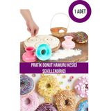 Mikasso Pratik Donut Hamur Kesici ve Şekillendirici - Donat/çörek/pişi Kalıbı ( 1 Adet ) Plastik