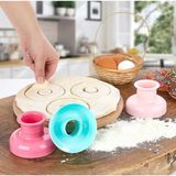 Mikasso Pratik Donut Hamur Kesici ve Şekillendirici Kalıp Aparatı Pişi Çörek Donut Kalıbı Plastik