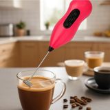 Mikasso Pratik Pilli Mini Mixer Kahve Süt Köpürtücü Karıştırıcı Cappuccino Mixer Çelik