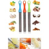 Mikasso Pratik Uzun Renkli Saplı Limon Peynir Rendeleme Pizza Yemek Hazırlık Rendesi Plastik