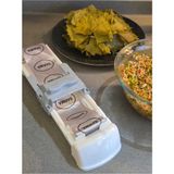 Mikasso Pratik Yaprak Sarma Makinesi 3 Kademeli Çok Amaçlı Sarma Dolma Makinesi Beyaz Plastik