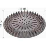 Mikasso Premium Antrasit Yuvarlak Silikon Lavabo ve Küvet Süzgeci Silikon