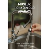 Mikasso Premium Esnek & 2 Modlu Musluk Başlığı –hortumlu Spiral, Su Tasarruflu & 360° Döner (Mutfak & Banyo)