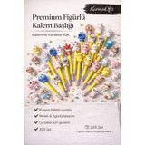 Mikasso Premium Figürlü Kurşun Kalem Başlığı 5’li Set – Renkli, Eğlenceli & Rastgele Figürlü Çok Renkli