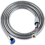 Mikasso Premium Kalite 150 cm Çelik Örgülü Krom Kaplama Duş Hortumu Duş Spirali G 1/2" Gri Krom Kaplama