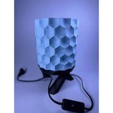 Mikasso Prizma Glow | Geometrik Desenli Modern Abajur Plastik Mavi - Çok Renkli