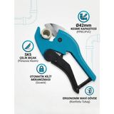 Mikasso Profesyonel 42MM Otomatik Pprc ve Pvc Boru Kesme Makası - Çelik Bıçaklı Kolay Tesisat Kesici - Çok Renkli