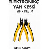 Mikasso Profesyonel Elektronikçi Yan Keski – Sıfır Kesim Hassas Kargaburun Pense | Kablo, Tel Kesme Aleti