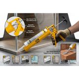 Mikasso Profesyonel Metal Silikon Tabancası Ağır Hizmet Tipi Mastik ve Yapıştırıcı Sıkma Tabancası - Çok Renkli