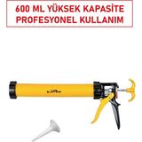 Mikasso Profesyonel Plastik Gövde Sosis Tabanca 600 ml Dayanıklı Mastik Silikon Tabancası El Aleti - Çok Renkli