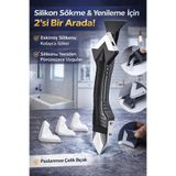 Mikasso Profesyonel Silikon Temizleme & Derz Kazıma Aparatı Çok Fonksiyonlu Temizlik Seti Siyah