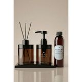 Mikasso Pudra Kokulu Amber Sabunluk Seti - 220 ml Sıvı Sabunluk, Difüzör ve Yedek Koku Cam Kahverengi - Çok Renkli