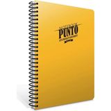 Mikasso Punto A4 100 Yaprak Plastik Kapak Spiralli Defter (6537) Kareli Koyu Sarı Sert Spiralli Kareli 100 Y - Çok Renkli