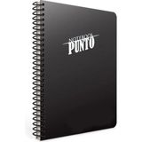 Mikasso Punto A4 200 Yaprak Plastik Kapak Spiralli Defter (6546) Çizgili Siyah Sert Spiralli Çizgili 200 Yap - Çok Renkli