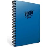 Mikasso Punto A4 200 Yaprak Plastik Kapak Spiralli Defter (6547) Kareli Lacivert Sert Spiralli Kareli 200 Ya - Çok Renkli