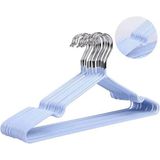 Mikasso Pvc Kaplamalı Kaydırmaz Metal Elbise Gardrop Askısı Mavi 10'lu Metal Cn