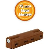Mikasso Pvc Pimapen Pencere Menteşesi Metal 75 mm Açık Kahverengi 3 Adet Turuncu