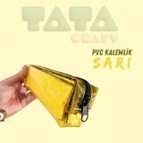 Mikasso Pvc Renkli Şeffaf Kalemlik Kırtasiye Kozmetik Düzenleme Çantası Plastik Sarı - Çok Renkli